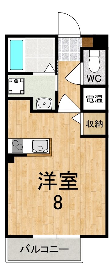 エルメゾン法隆寺 202号室 間取り