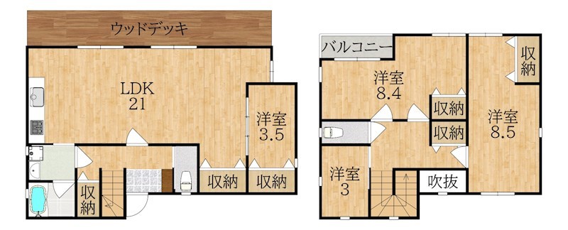 西千代ケ丘戸建 間取り図