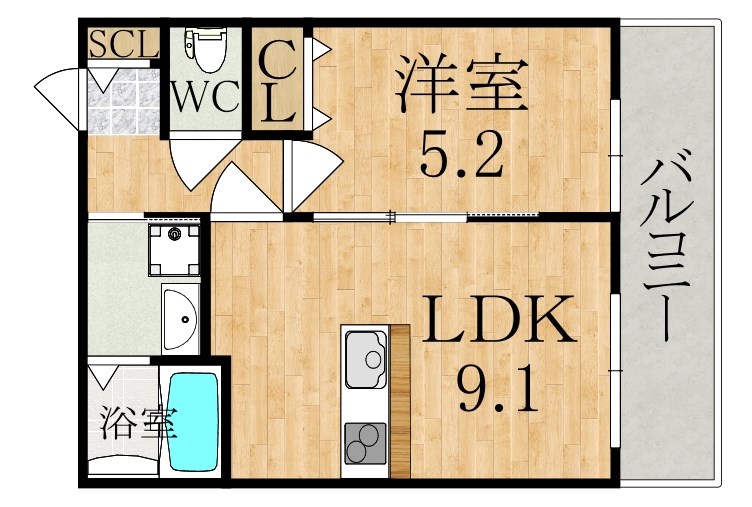 ピアシティ 201号室 間取り