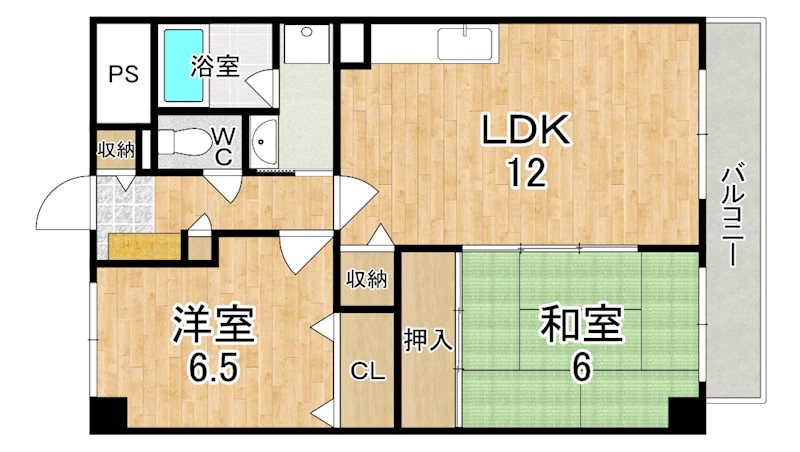 メープルコート中村Ⅱ 401号室 間取り