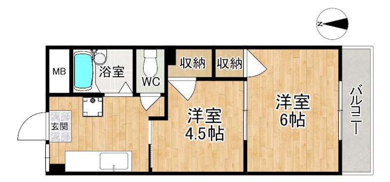 さやか杉ヶ町マンション 401号室 間取り