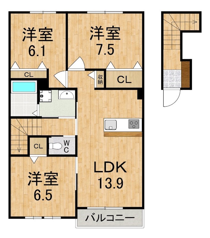 セフィールドⅠ 203号室 間取り