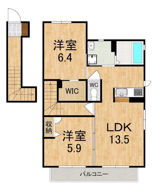 サニーメゾンＢ棟 間取り図