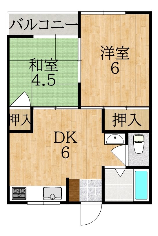 ハイツまあま 203号室 間取り