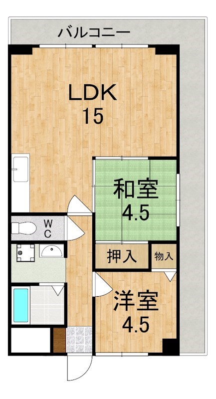 リヴェール三室 間取り図