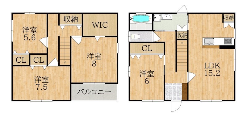 美鹿の台戸建 間取り図