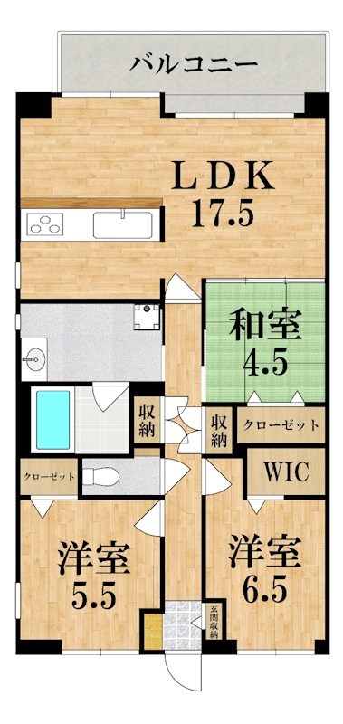 フェアコート五位堂 704号室 間取り