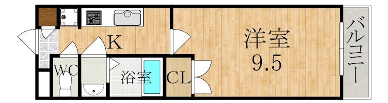 プラボーパーヒ 302号室 間取り