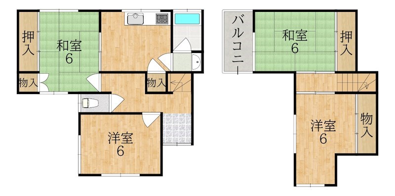 学園南戸建 間取り図