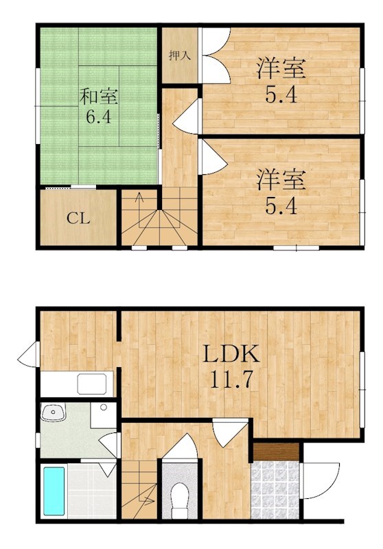 イーストタウン朱雀 間取り図