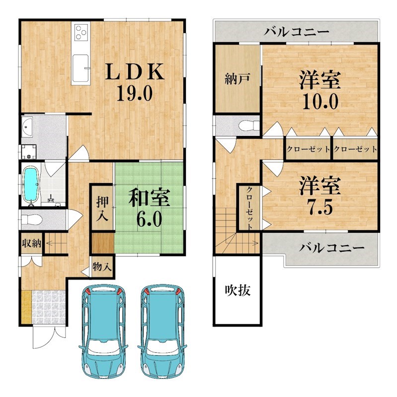 香芝市穴虫 中古戸建 間取り