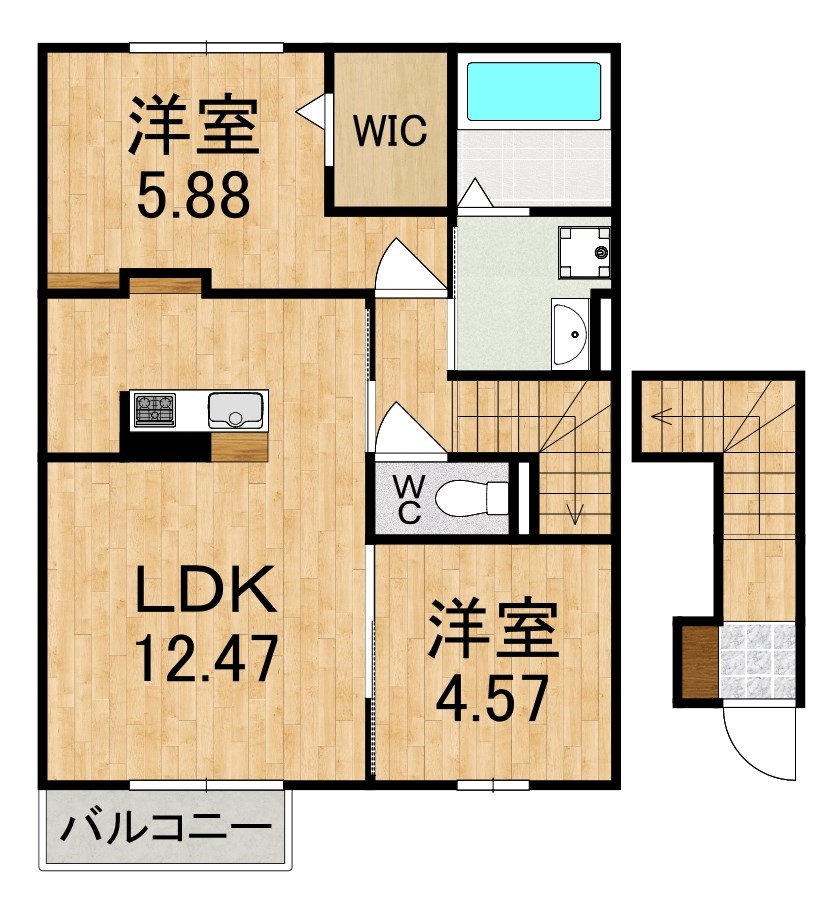 セジュール箸尾Ⅱ  間取り図