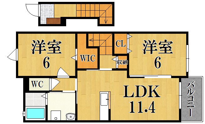 ルミナス　大和高田Ｂ 間取り図