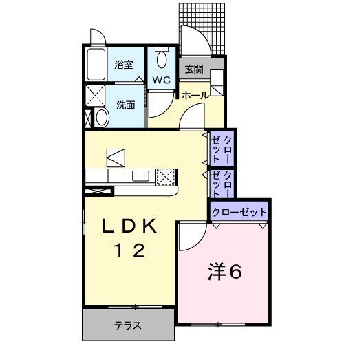 メゾンブリアンⅡ 101号室 間取り