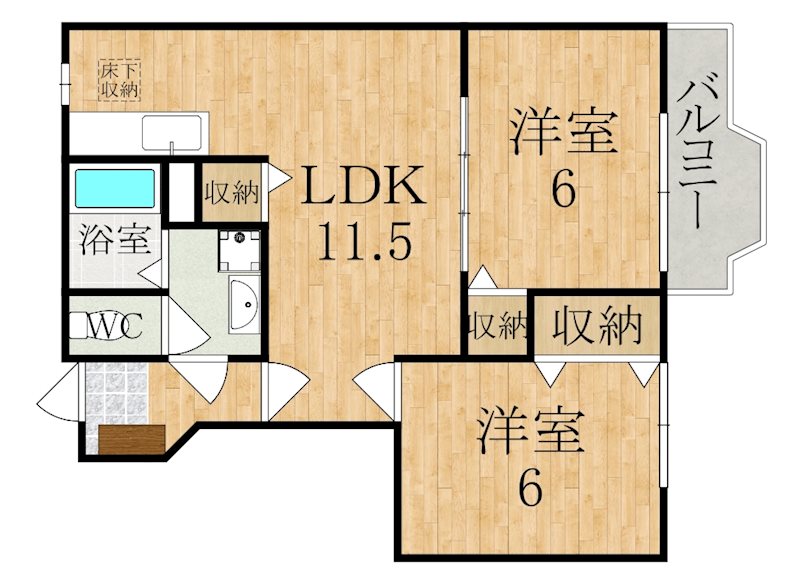 ピュール　Ｂ 間取り図