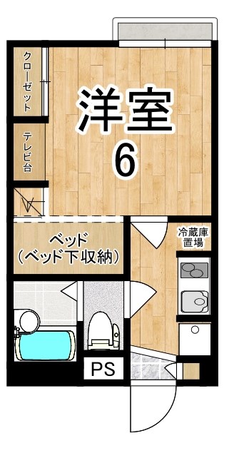 ロイヤルSK指柳 205号室 間取り