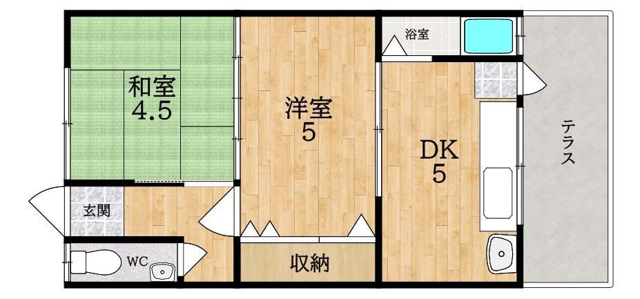 金比羅講貸家（コンピラコウ） 間取り