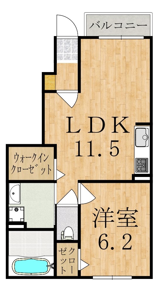 オリヴィンテラス 103号室 間取り