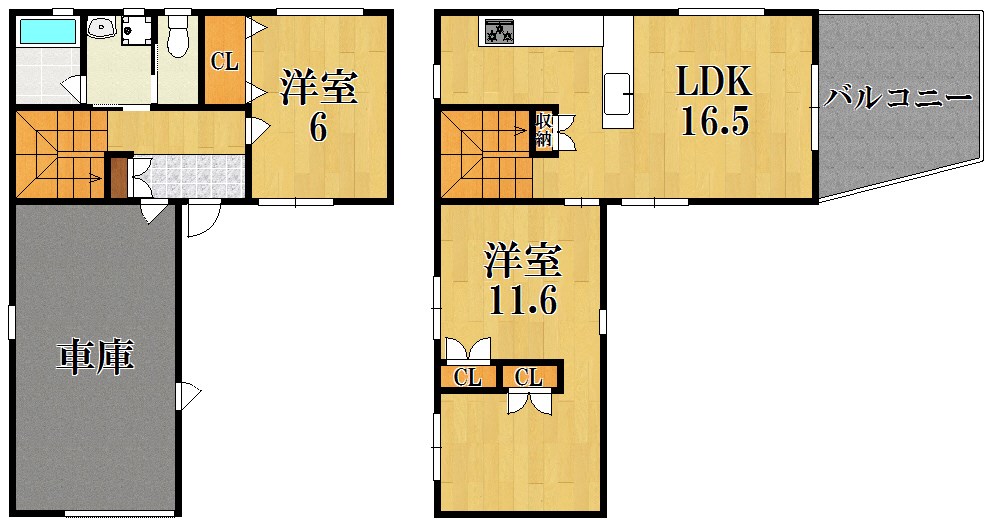 押熊町戸建 間取り