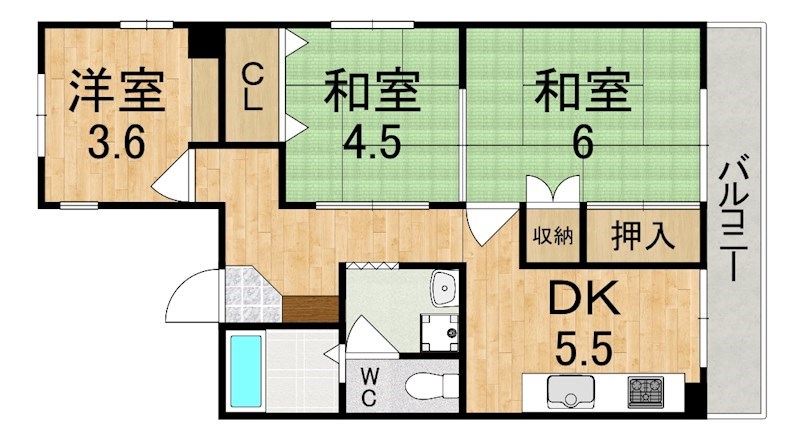 コーポ王寺 間取り図