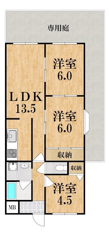 メゾン東中 115号室 間取り