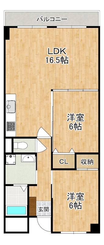 メゾン佐保Ａ棟 503号室 間取り