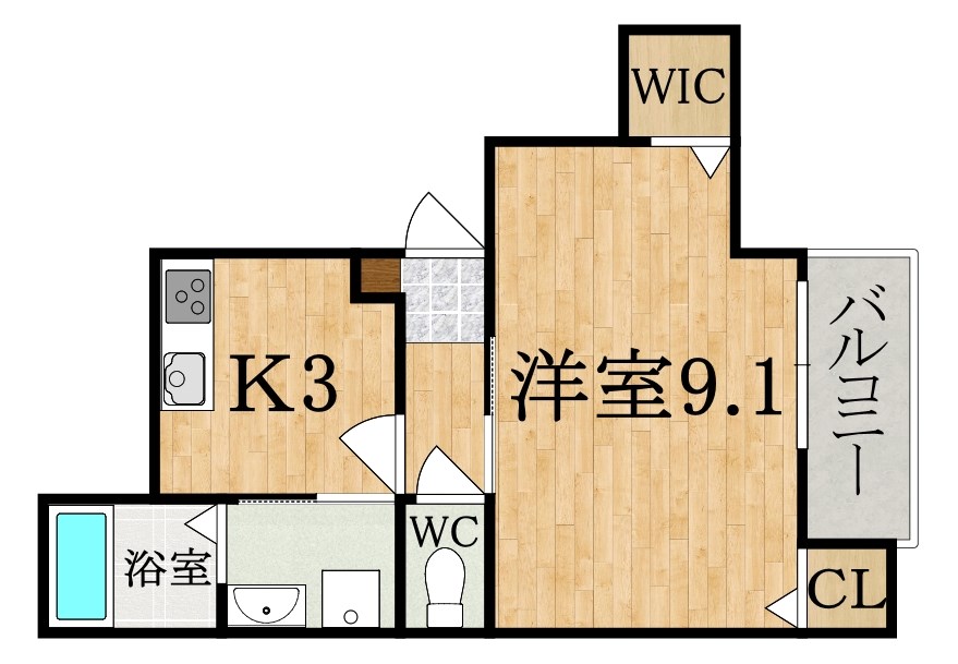 (仮称)クレアール朝日町 間取り図