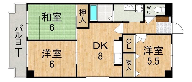 エレガントライフ王寺 間取り図