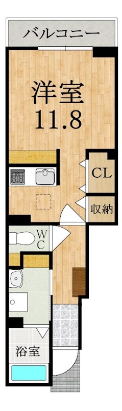 アウローラⅢ 102号室 間取り