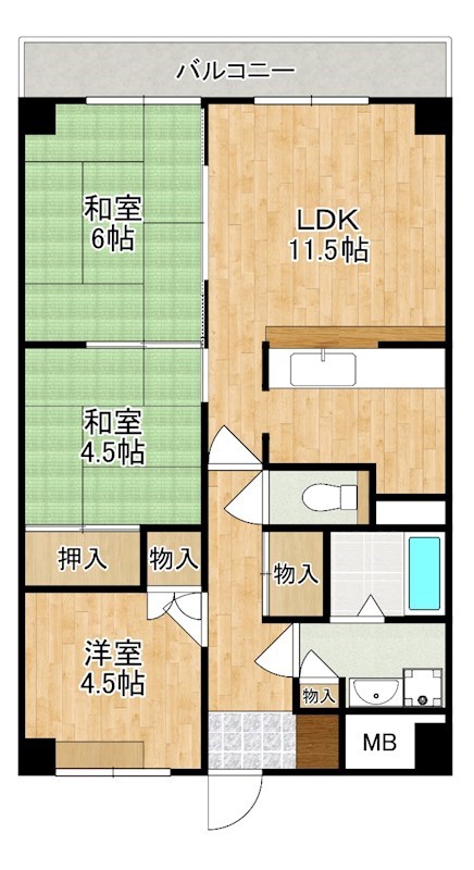 近鉄エルコート新大宮 311号室 間取り