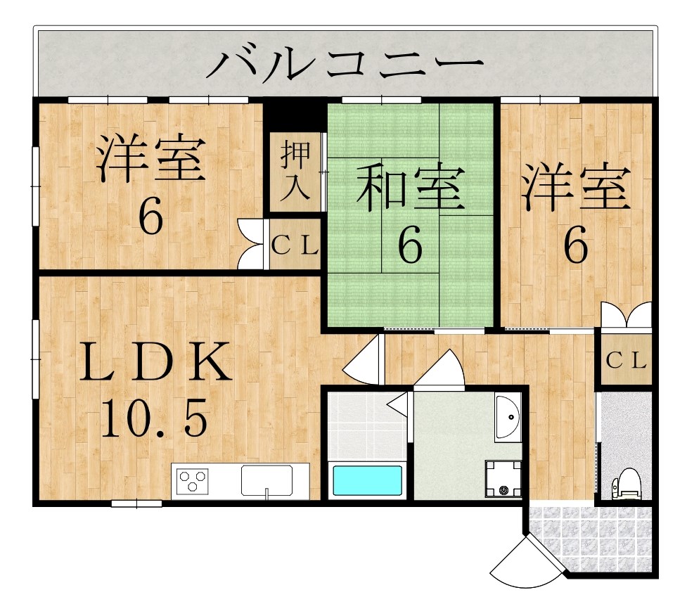 Toujours生駒EST 301号室 間取り