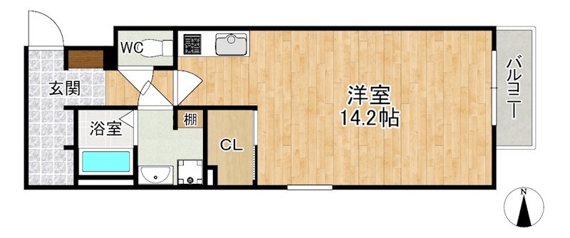 CASA+αならまち 202号室 間取り