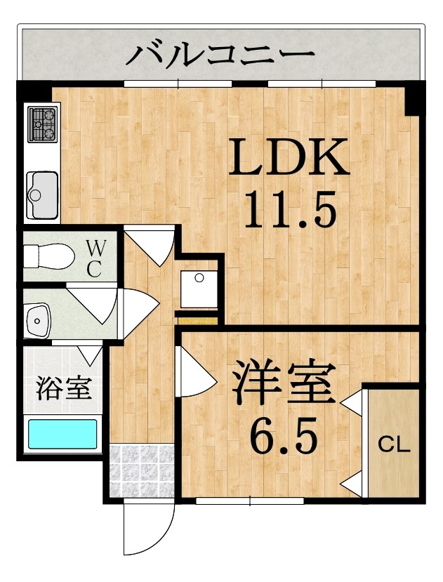 三和ハイツ八木北棟 405号室 間取り