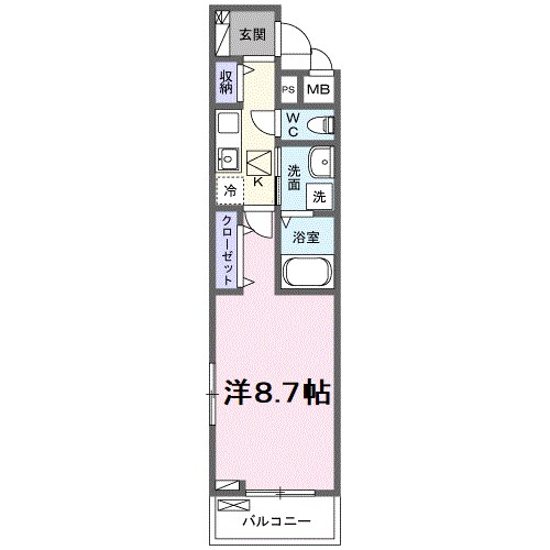 ジュピター 206号室 間取り