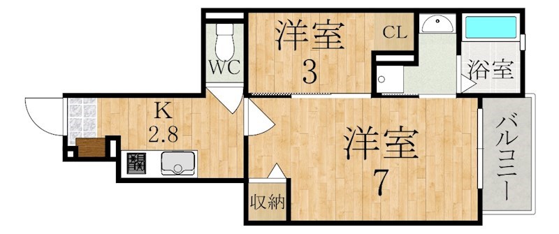 エナジー陸番館 102号室 間取り