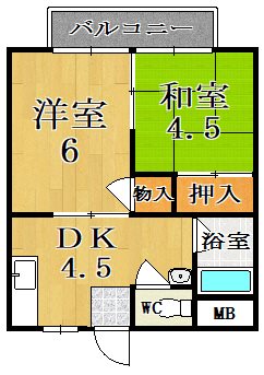 コーポラス東Ｂ棟 間取り図