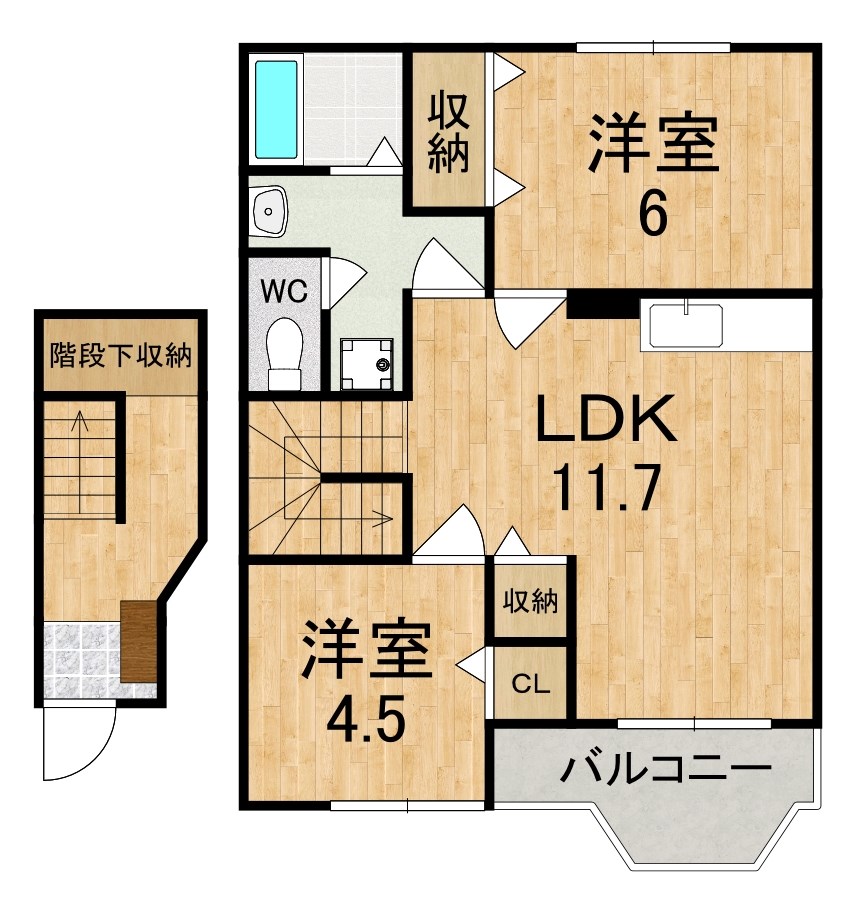 アサテラスⅠ 間取り図