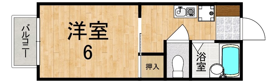 サムハイツ 105号室 間取り