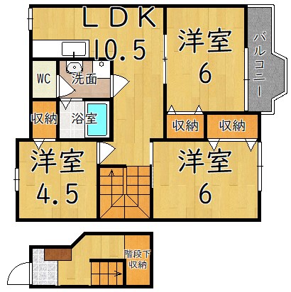 シャルマンアビテ１ 201号室 間取り