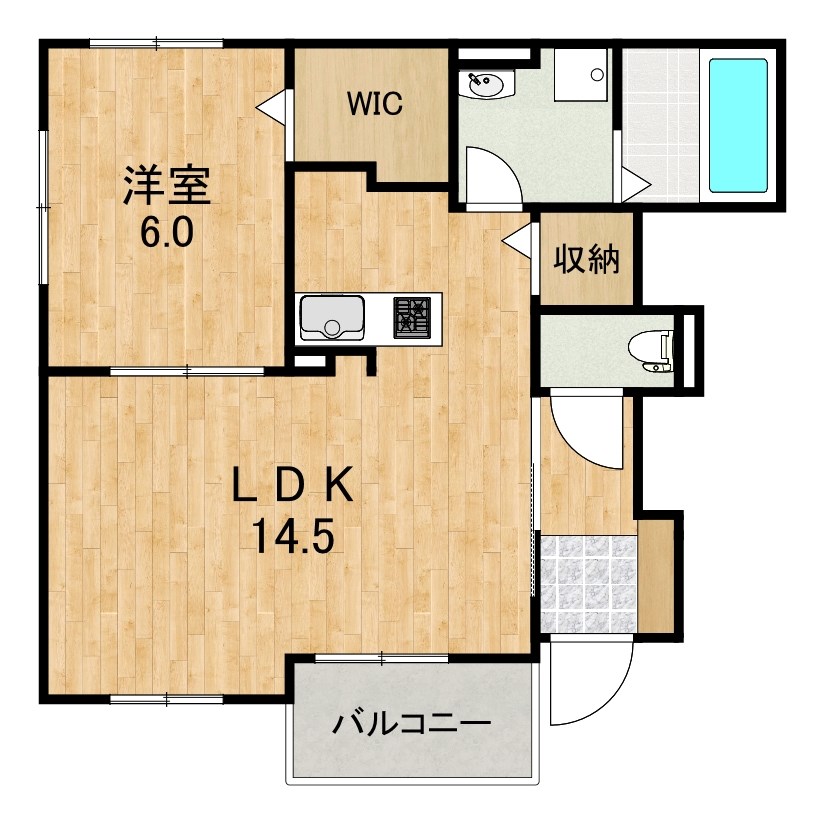 モアナエコルB 101号室 間取り