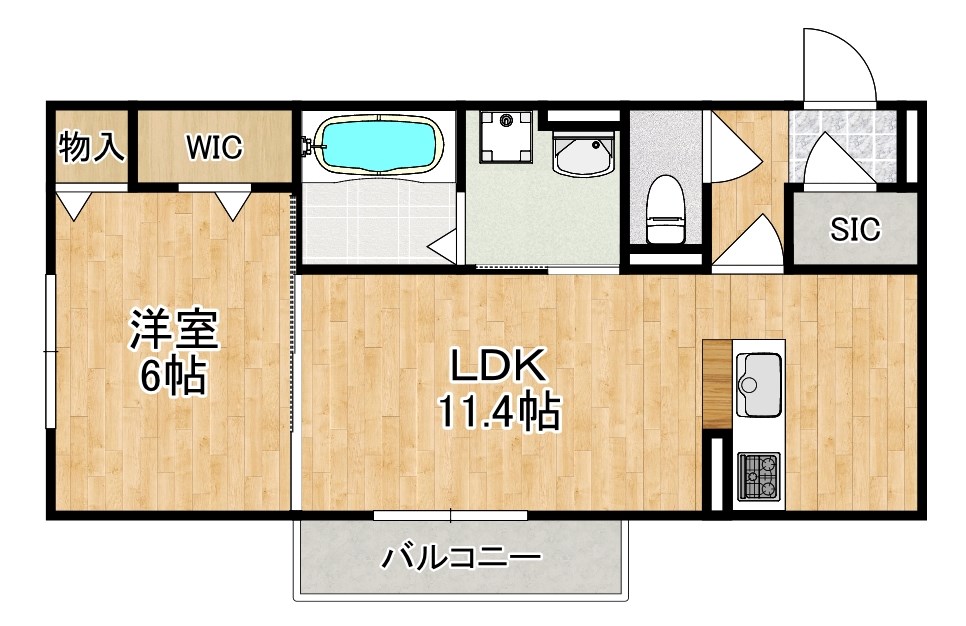 ジューンベリーガーデン 203号室 間取り