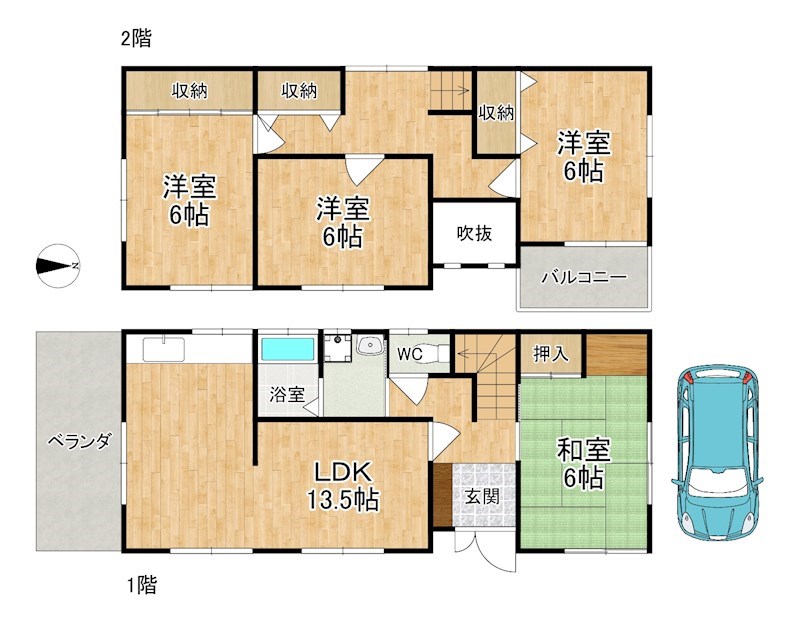 奈良市川上町戸建 間取り