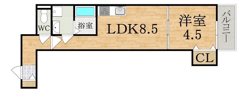 グランシエル王寺Ⅰ 305号室 間取り