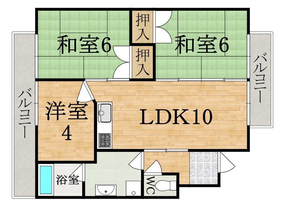 第２サンコウハイツ 205号室 間取り