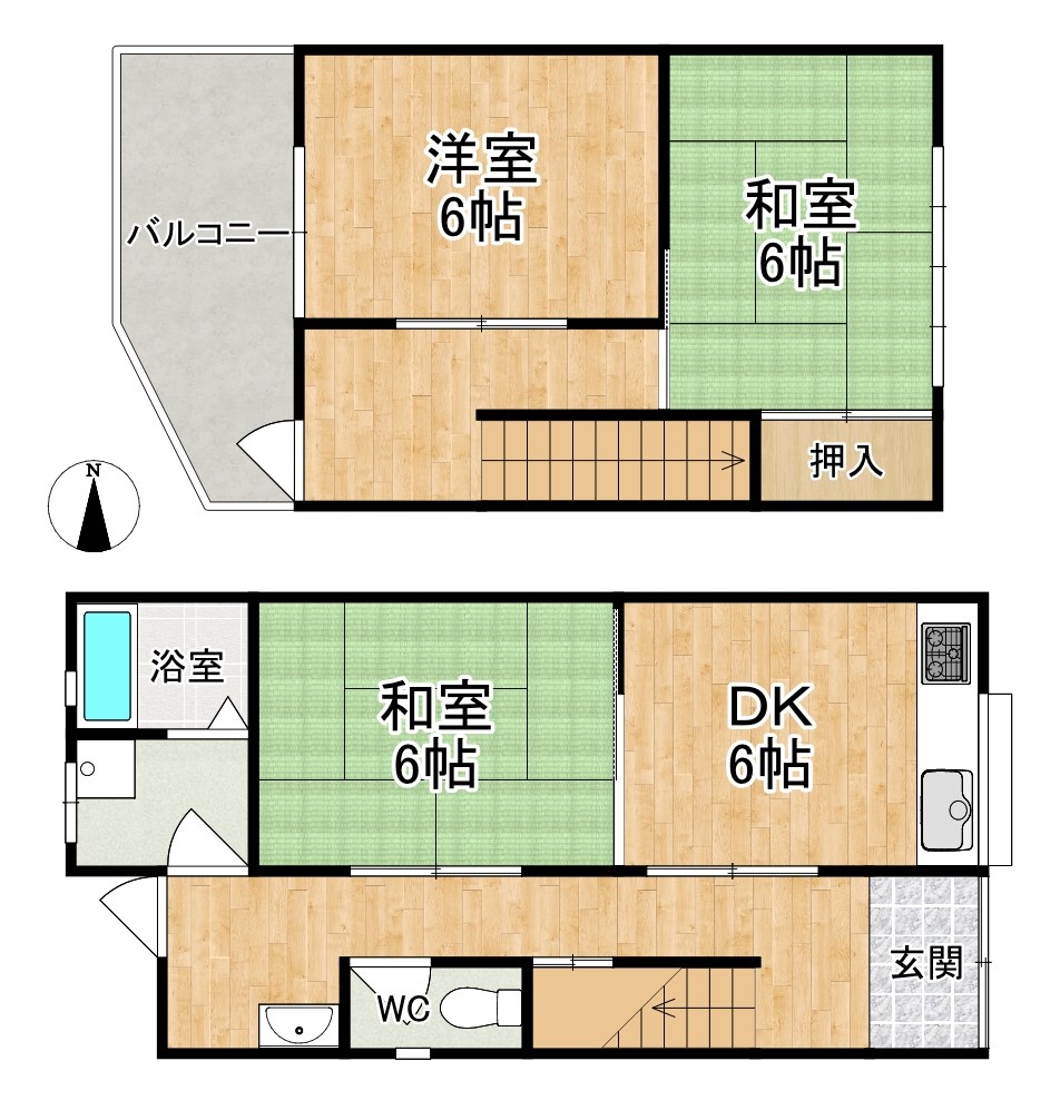 川上町貸家 間取り