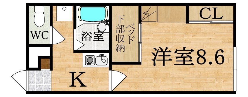 レオパレス俵口ヒルズ 105号室 間取り