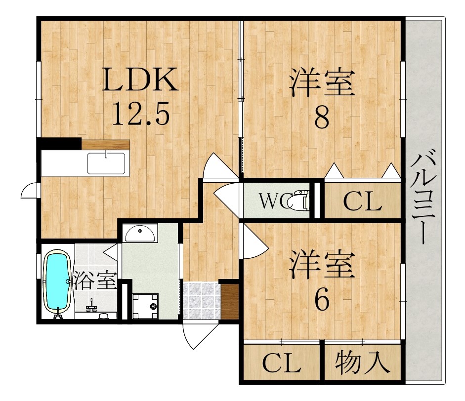ビスタコート 203号室 間取り