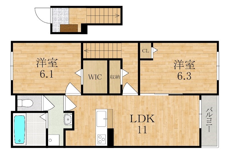 グレイス加茂Ⅰ 203号室 間取り
