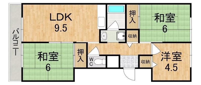 サン　ドミール 202号室 間取り