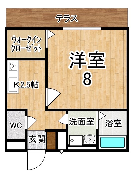 ヴェルデ 101号室 間取り